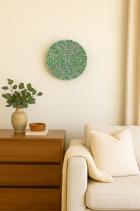 Green Swirl Basket
