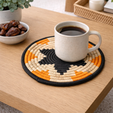 Black Flower Trivet