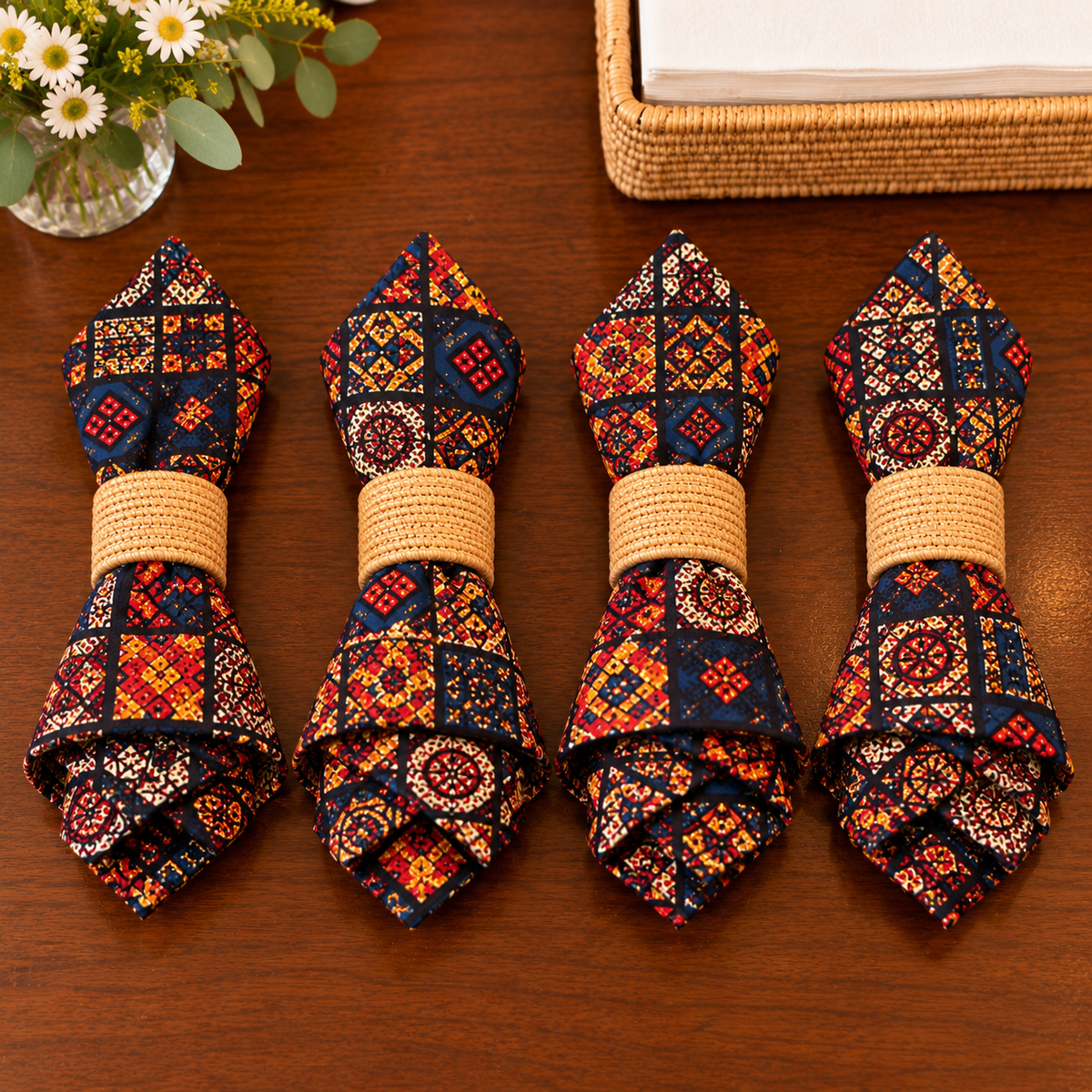 Tooro African Print Cloth Napkins