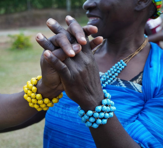 Ugandan Paper Bead Cuff Bracelet