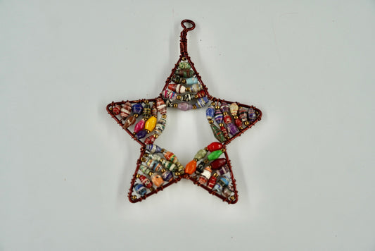 Ugandan Paper Bead Star Ornaments