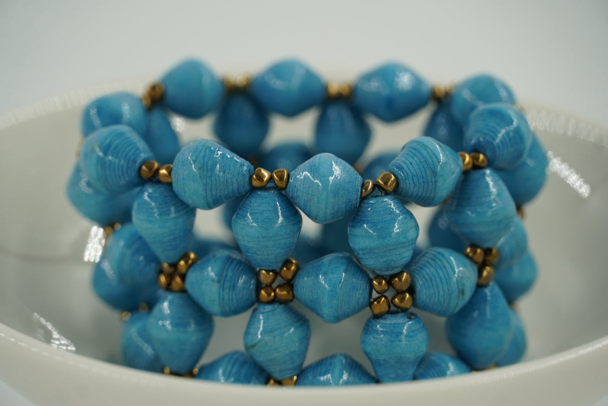 Ugandan Paper Bead Cuff Bracelet