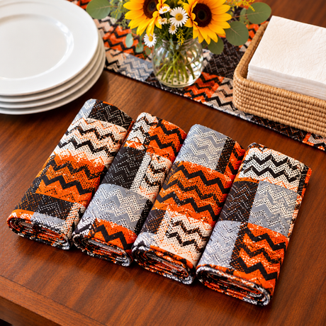 Tooro African Print Cloth Napkins | Set of 4