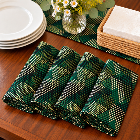 Tooro African Print Cloth Napkins | Set of 4