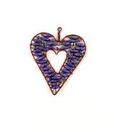 Ugandan Paper Bead Heart Ornaments