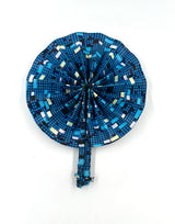 African Fabric Hand Fan with Fabric Handle