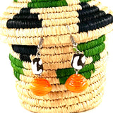 Batik Bone Earrings