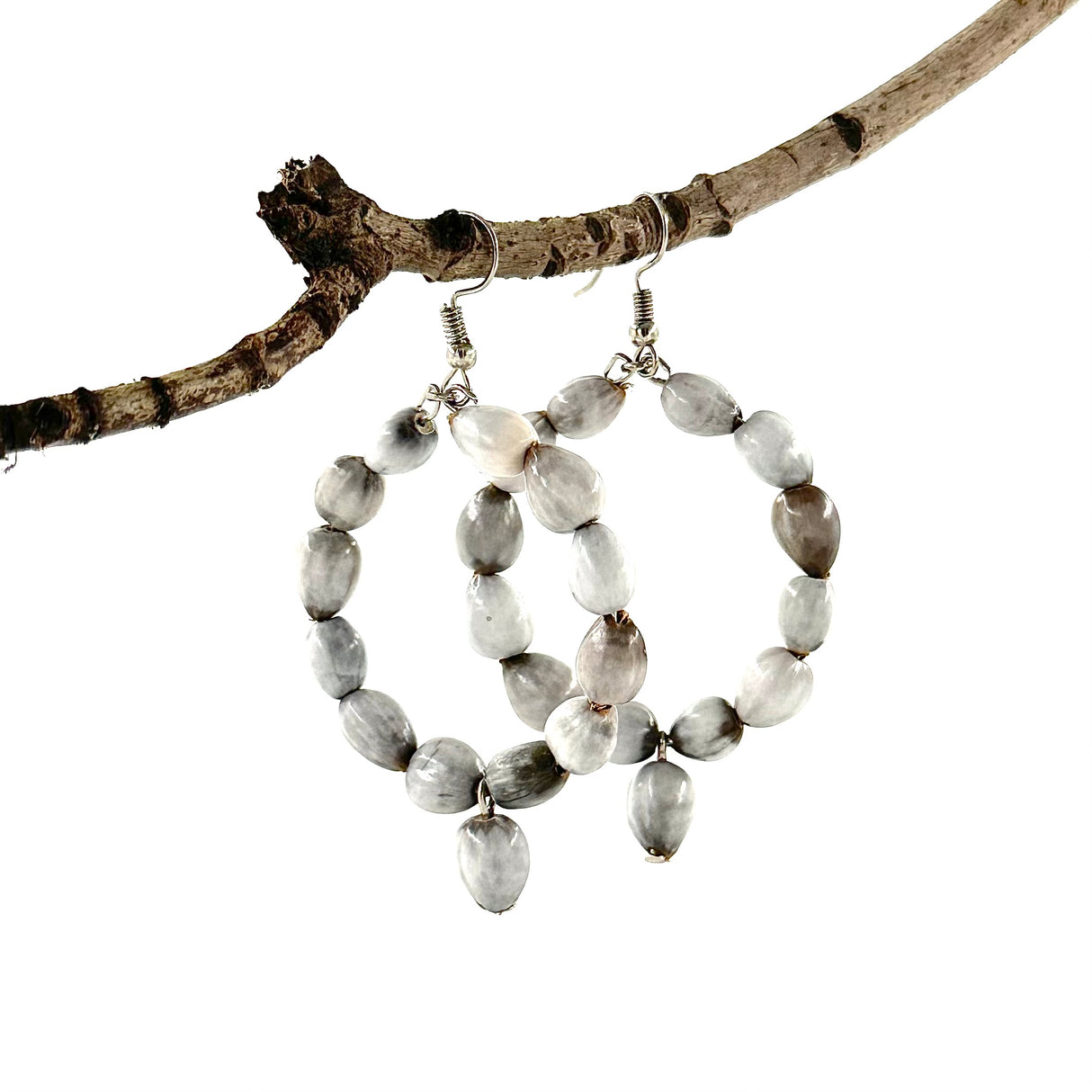 Job's Tears Hoop Earrings