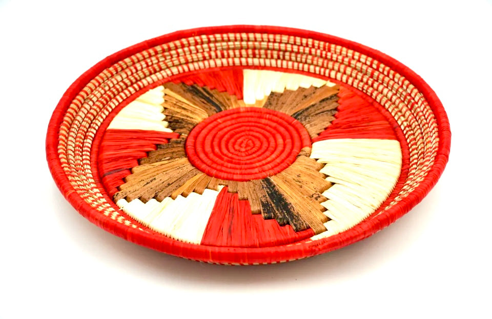 Rose Ugandan Platter Basket