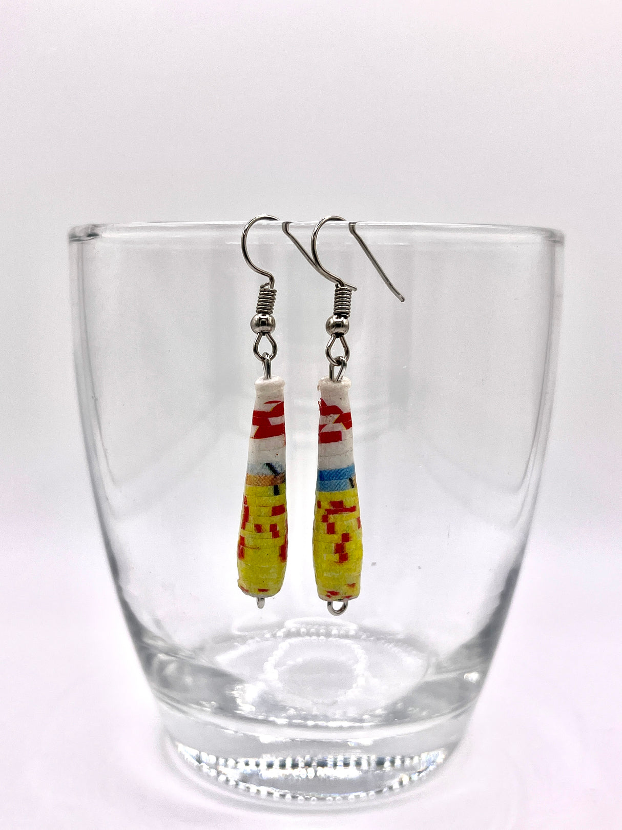 Cone Shaped Paper Bead Earrings