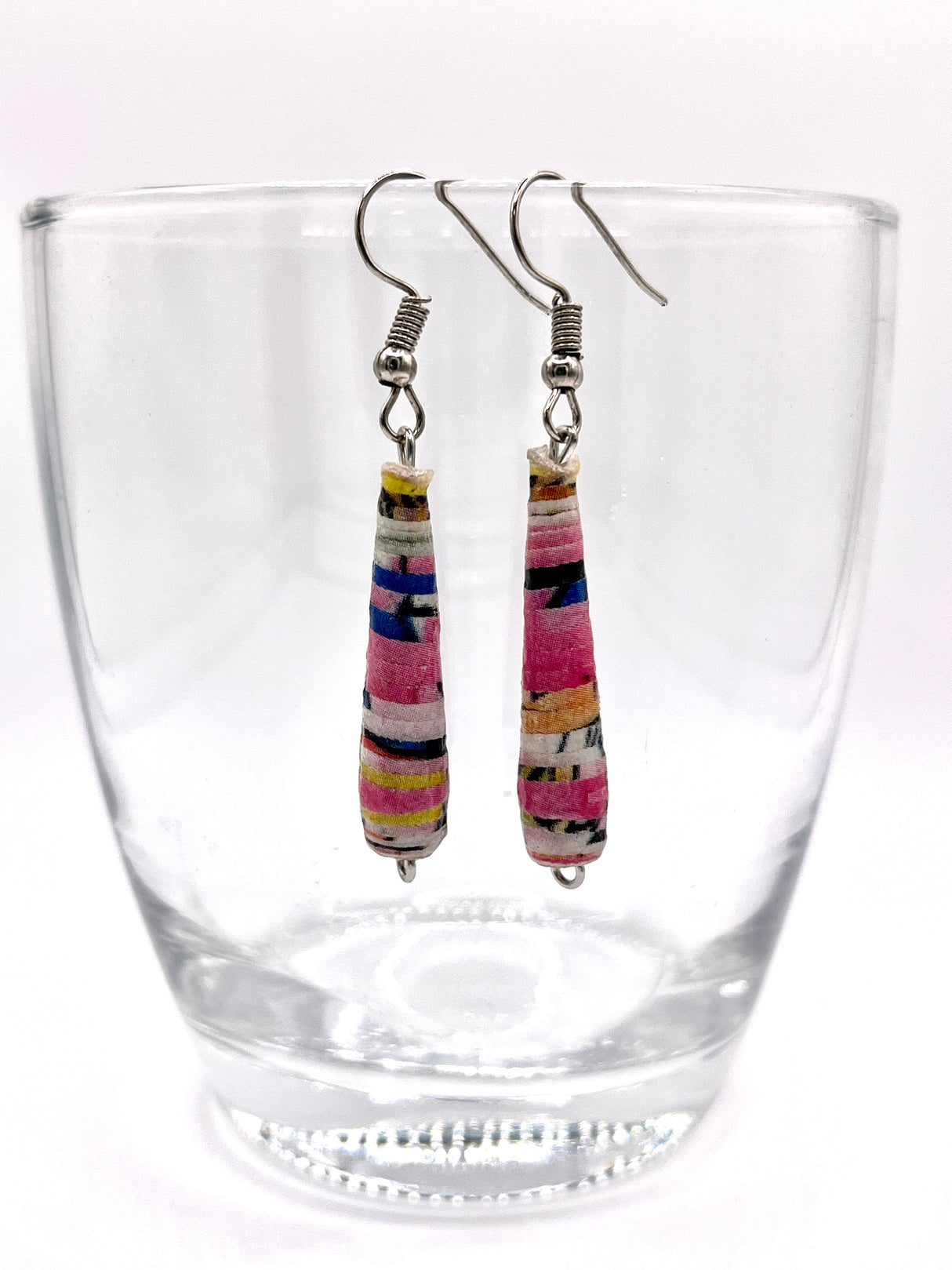 Cone Shaped Paper Bead Earrings