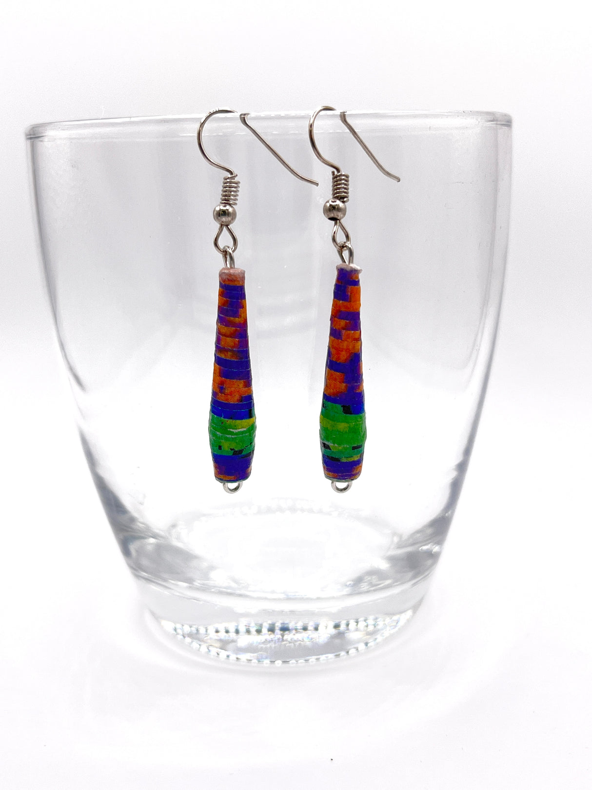 Cone Shaped Paper Bead Earrings