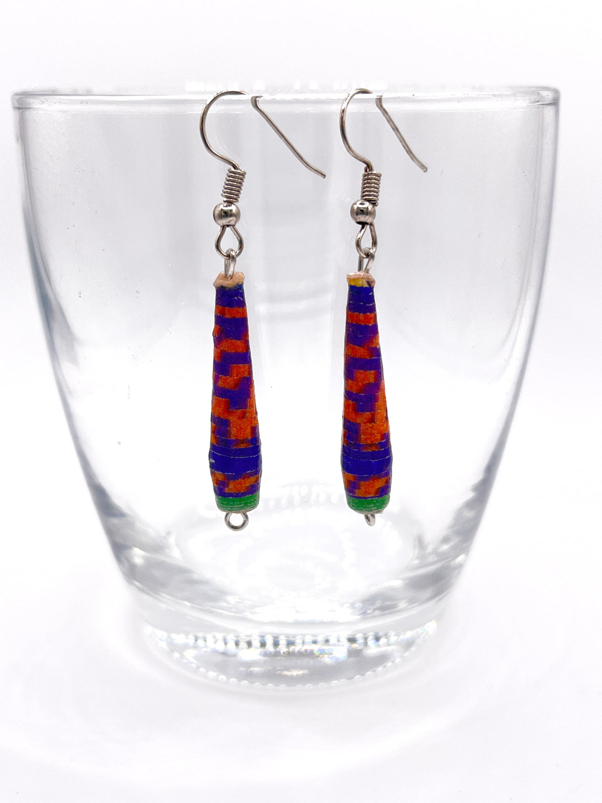 Cone Shaped Paper Bead Earrings