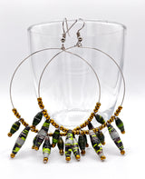 Ugandan Paper Bead Hoop Earrings