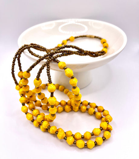 Ugandan Paper Bead Necklace (10 Colors)