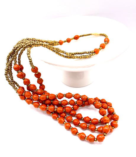 Ugandan Paper Bead Necklace (10 Colors)