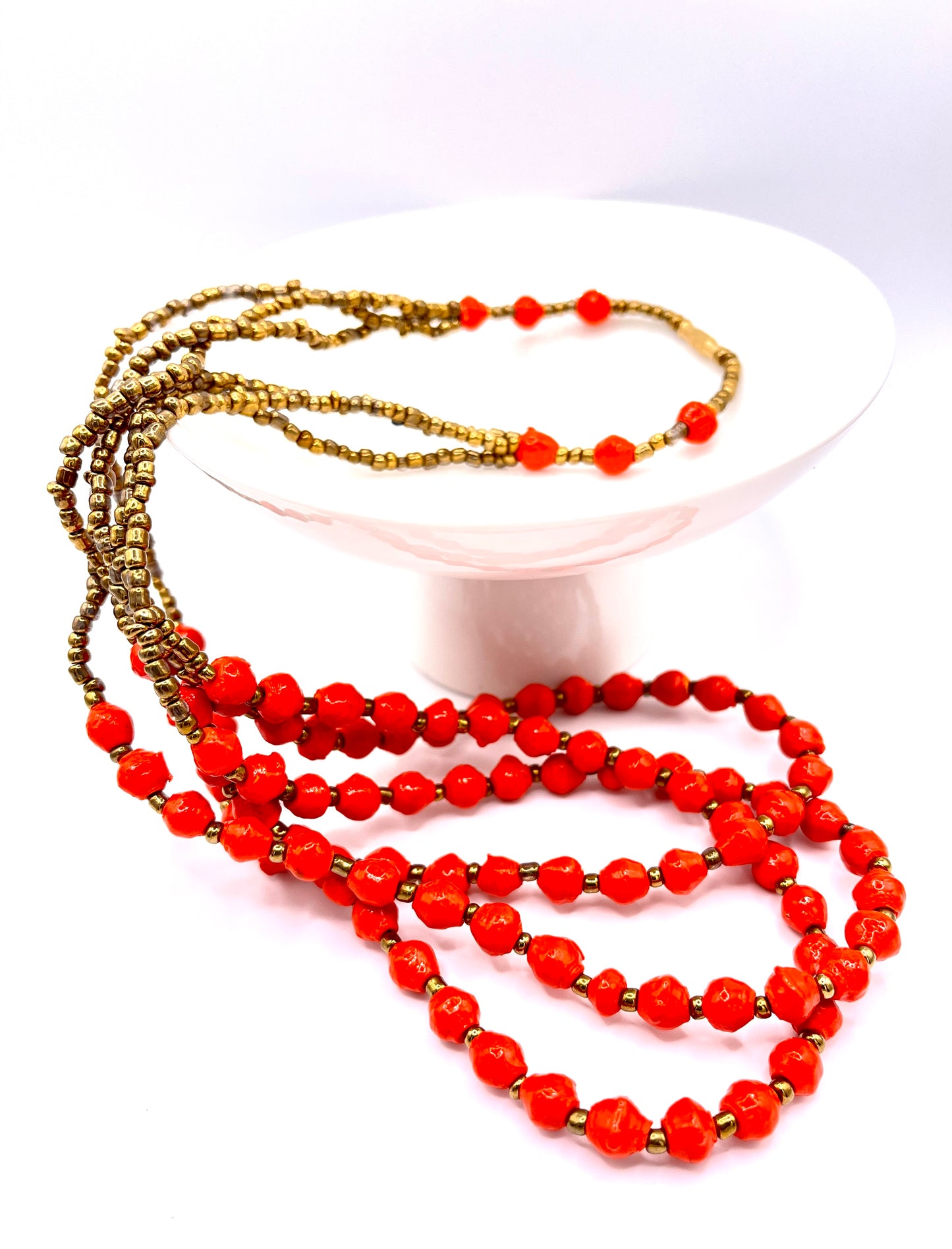 Ugandan Paper Bead Necklace (10 Colors)