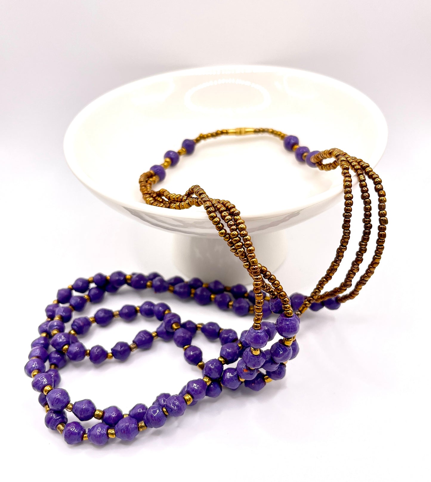 Ugandan Paper Bead Necklace (10 Colors)