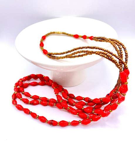 Ugandan Paper Bead Necklace (10 Colors)