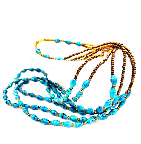 Ugandan Paper Bead Necklace (10 Colors)