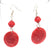 Ugandan paper handmade red earrings